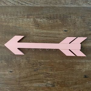 Coral Arrow Wall Decor with Hooks